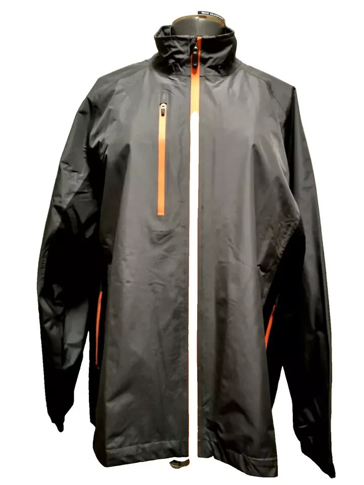 NWT Forresters Sportech Outwear Men Black Full Zip Waterproof Golf Rain  Jacket L