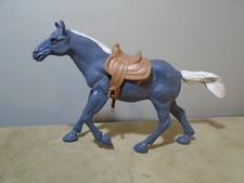 GRAY PVC HORSE 5.5  X 7  WITH SADDLE FIGURE GREENBRIER INT  L MA1054 
