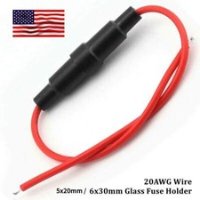 5/10/20PCS In-Line Fuse Holder Wire 20AWG Used For 5x20 / 6x30mm Glass Fuse Tube