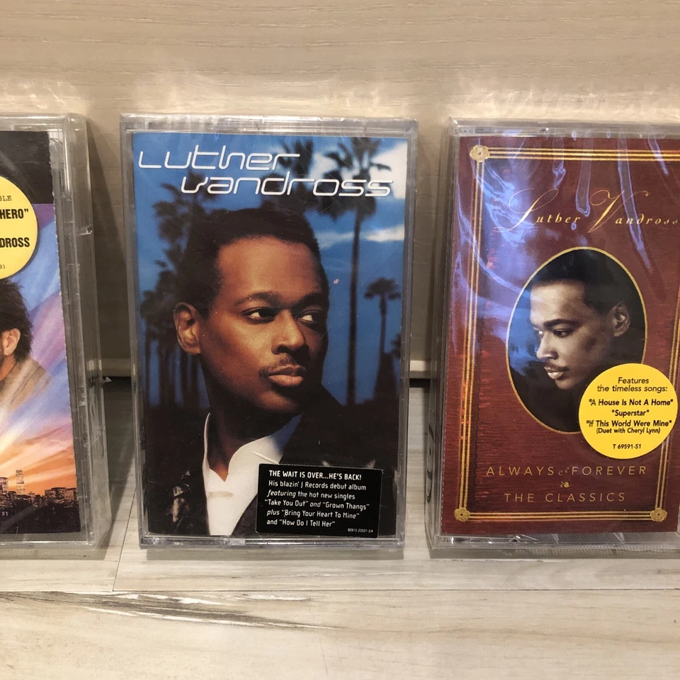 Luther Vandross 3 Cassette Lot Hero Soundtrack Self Titled Always & Forever NEW - Image 3 of 4
