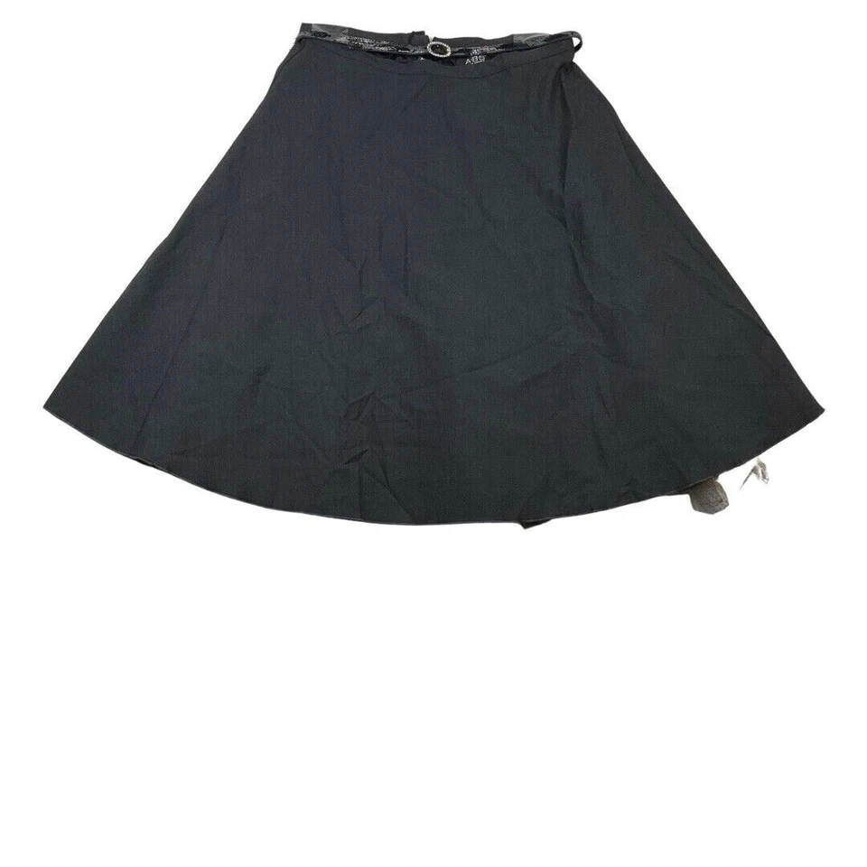 NUEVO CON ETIQUETAS ABS Falda Negra Línea A Midi Borde Tul Nueva Con Etiquetas Foto 3 de 4