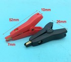 2PCS Red & black IC SMD Alligator Kelvin Clip Plated CLIPs Duckbill Test Clamp