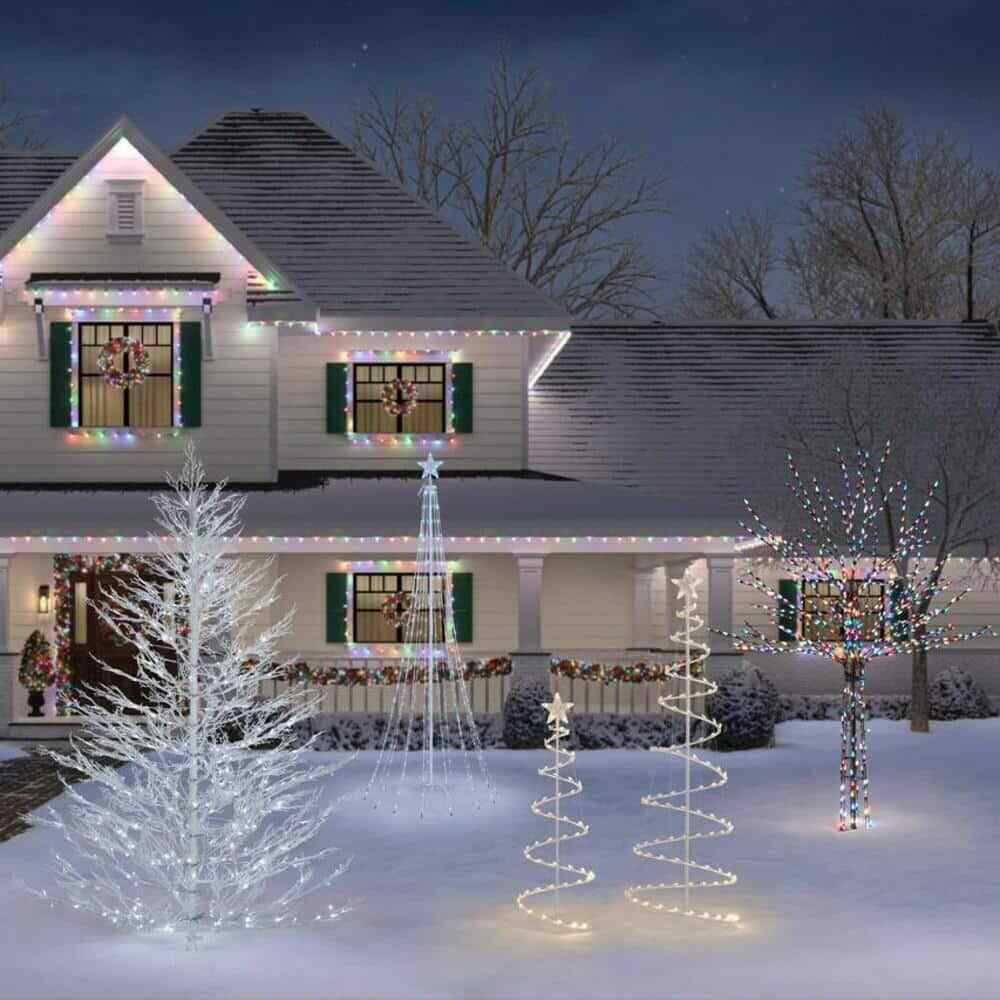 Home Accents Holiday 7.5 ft Winter Spruce LED Christmas Tree Decoration