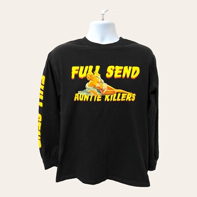 FULL SEND Nelk Boys Auntie Killers Graphic Long Sleeve Tee Mens Size L