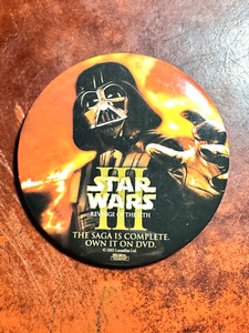 2005 STAR WARS III REVENGE OF THE SITH Pin Pinback Movie PROMOTIONAL Button