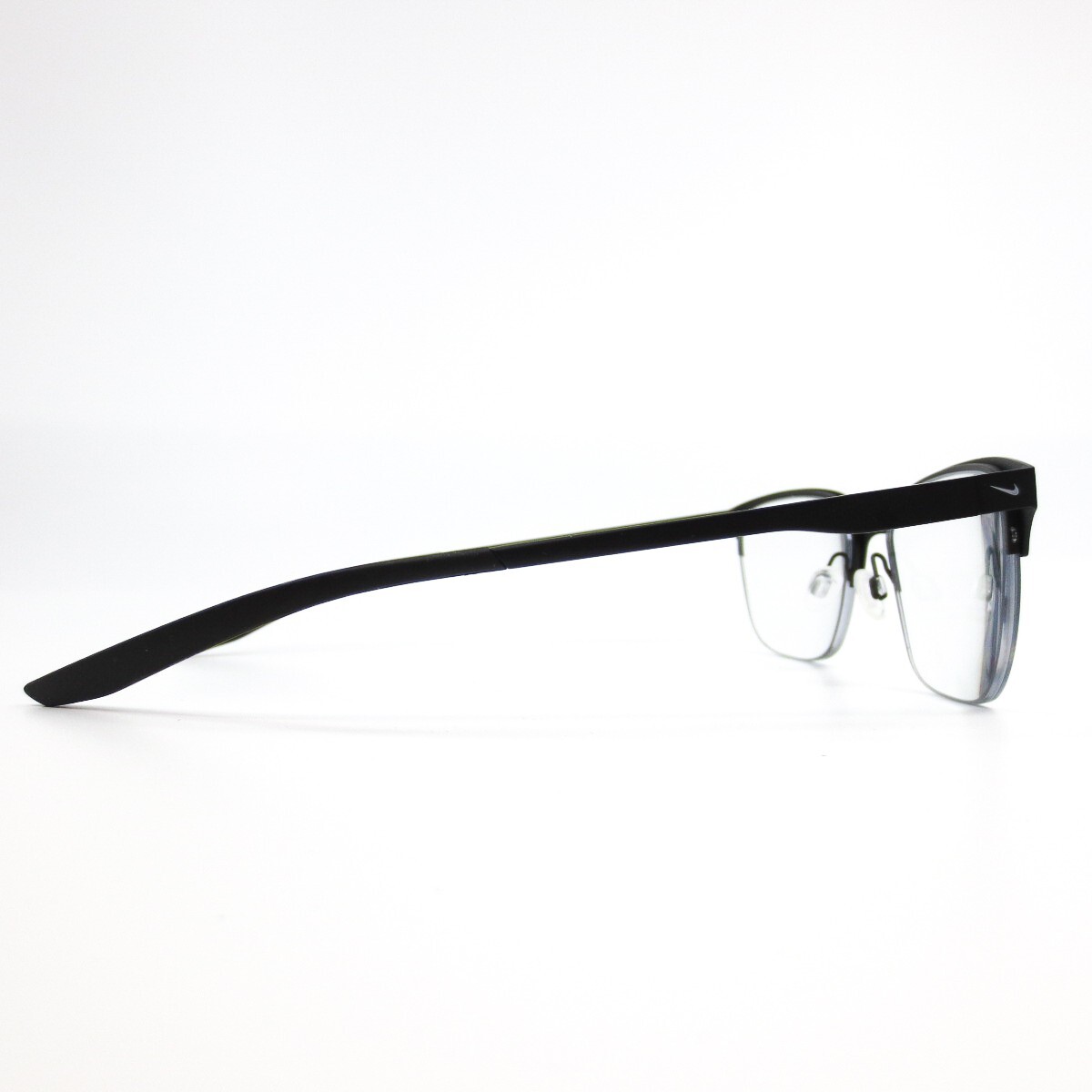Nike Eyeglasses Frames 8049 002 Black Square Half Rim Metal 