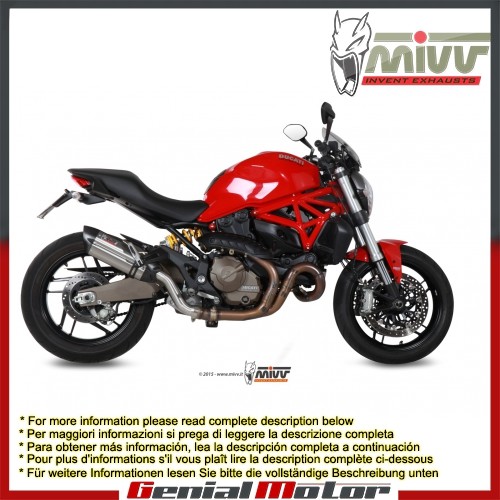 Mivv Exhaust Muffler Suono Stainless Steel for Ducati Monster 821 2015  2016