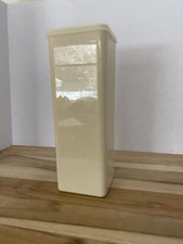 Tupperware 3 Piece Cheese Keeper #1696 Almond with Clear Lid