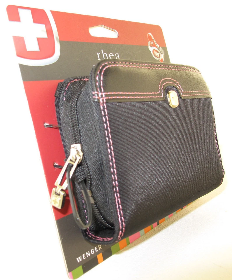 New Wenger 'Rhea' Small GPS Case  -  Black/Pink Stitching - New with Tags - Image 3 of 4