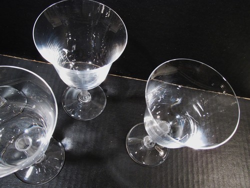 Art Deco Lalique Crystal France Barsac 4 - 5 calici vino rosso bordeaux 7/8" - Foto 5 di 7