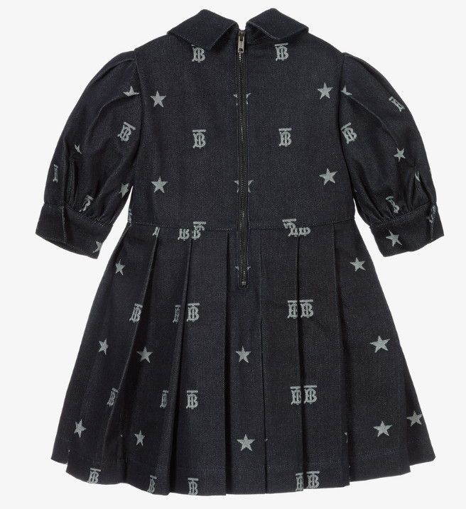 burberry denim dress Burberry Hemdkleid aus schwerem Denim , Size: 14