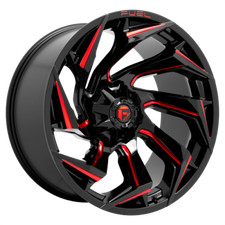 4 20 Inch Black Red Wheels Rims Chevy Gmc Silverado 2500 3500 Truck 8x180 Fuel