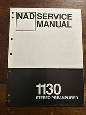 NAD 1130 Stereo Preamplifier Preamp Service Manual Original OEM Vintage