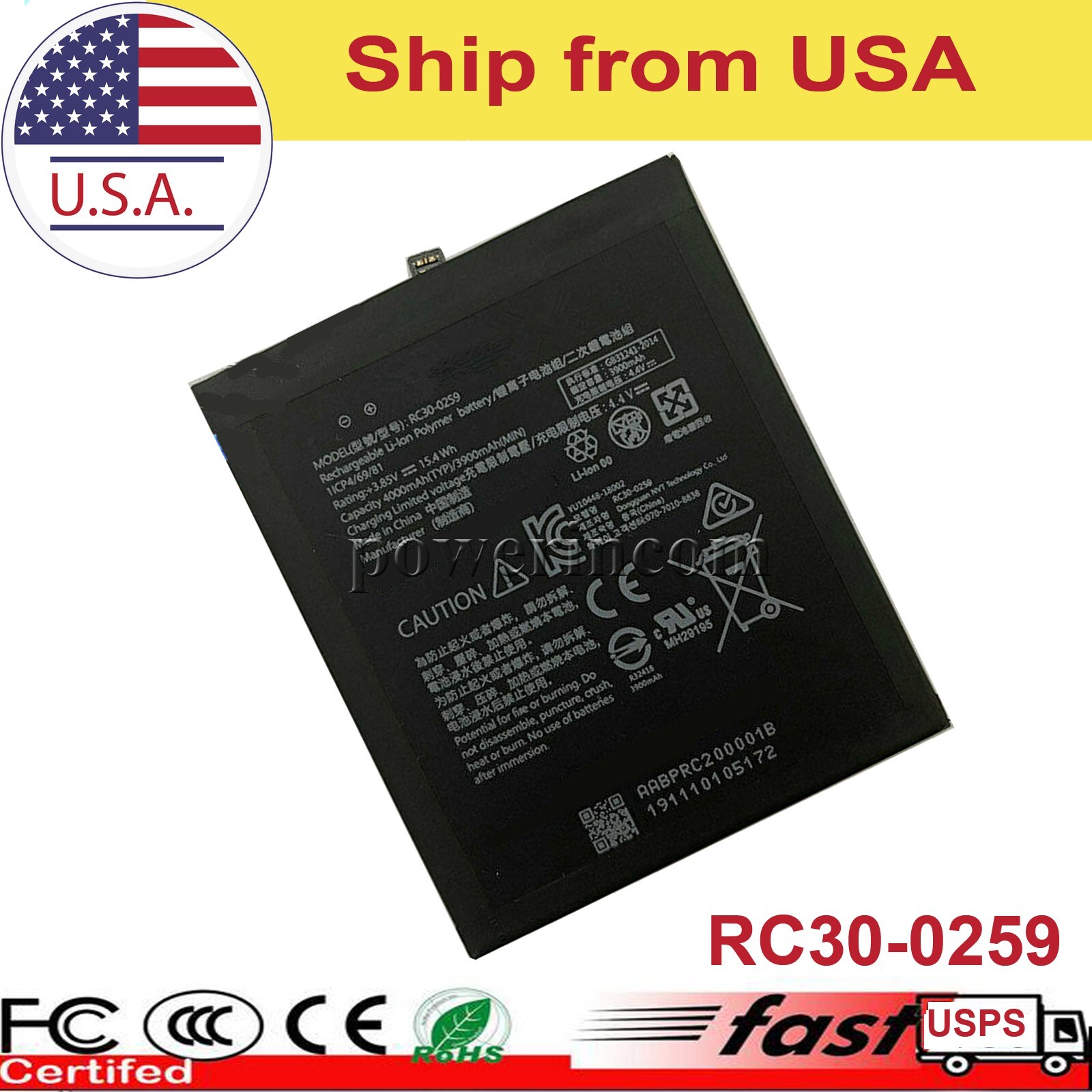 rc300259 1ICP4/69/81 Battery for Razer Phone 2 RZ350259UR10R3U1 eBay