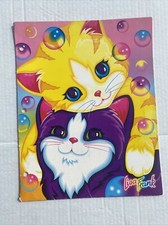 Fantastic World Lisa Frank RARE Bubble Kittens Cats Vintage Folder Portfolio