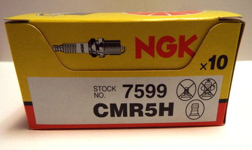 NGK Spark Plugs. STOCK NO. 7599 - Cmr5h X10 Brand New In Box. - Picture 3 of 3
