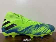 ADIDAS NEMEZIZ 19.3 FG SIGNAL GREEN ROYAL BLUE SOCCER CLEATS MESSI FV3988 SIZE 8