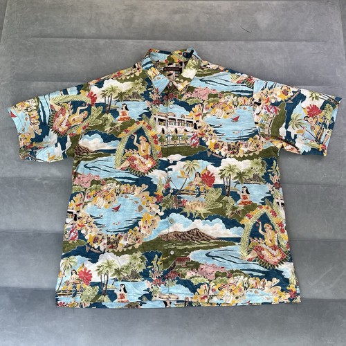 Tori Richard Honolulu Men 3XL Hawaiian Vacation Short Sleeve Cotton
