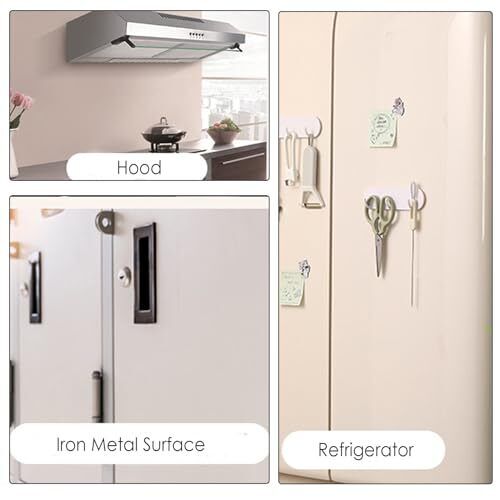 2-Pack Magnetic Key Holder with 3 Hooks for Refrigerator, Kitchen, and Laundry - Picture 6 of 6