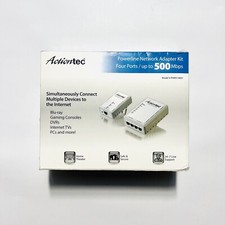 Actiontec 500 Mbps Powerline Ethernet Adapter and 4-Port Hub Kit PWR514K01