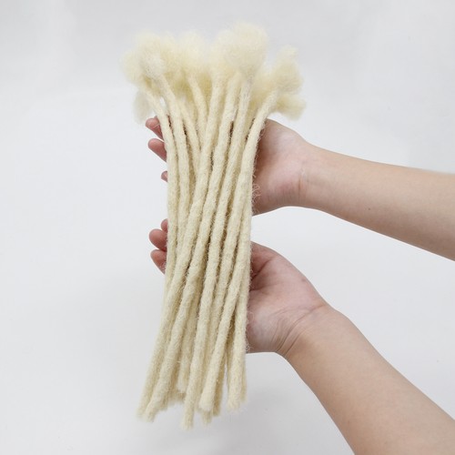 Dreadlock Human Hair Extensions Real Indian Hair Hand Tied Permanent Loc Hair - Picture 38 of 39