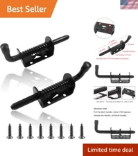 2 Packs Spring Loaded Latch Pin, Heavy Duty Barrel Bolt Door Latch, Stainless St