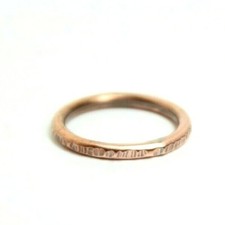 Copper Ring Stackable Hammered Rings band Size 3.5 Promise Ring thin 2mm