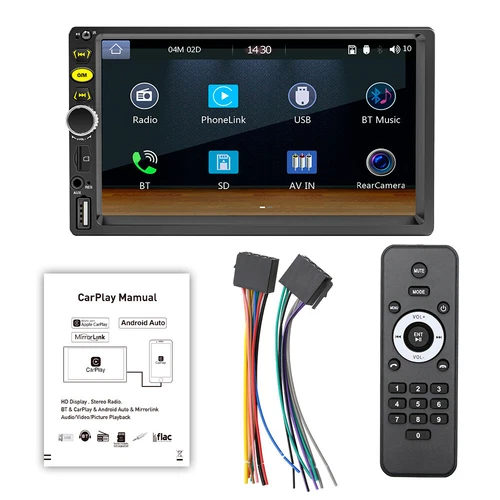 7 inch Wired Carplay Mirror Link Steering Wheel Controls HD MP5 BT FM Player - Picture 5 of 5