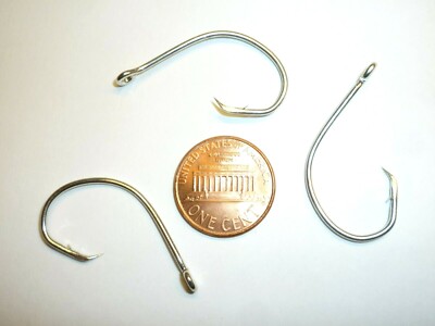 (100) Eagle Claw Lazer Sharp Circle Sea hooks (Size 3/0) Sea Guard (L197M) BULK