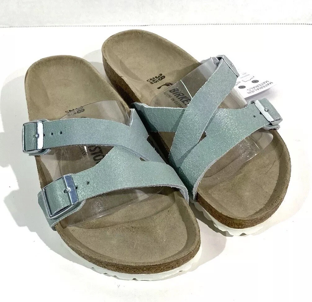 NEW BALANCE Sandali Birkenstock Yao Balance da donna taglia 7 (EU38)N misura scamosciata met minerale lavati