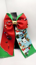 Hairbows Inspired In "CHRISTMAS Snoopy".Girls.ribbon,HAIRBOWS,Cheerbow,