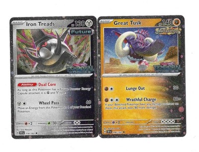 Iron Treads & Great Tusk Stamped Walmart Cosmo Promo Holo Lot NM Pokemon TCG