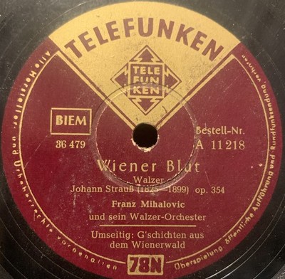 Franz Mihalovic Wiener Blut / G schichten UAS Dem Wienerwald Telefunken 11218 VG