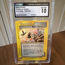 2003 Pokemon Relic Hunter 120/144 Skyridge - CGC 10 - Low Pop on eBay
