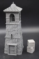 Tabletop Terrain Medieval Fantasy Signal Bell Tower Dnd RPG Wargame Skirmish 28m