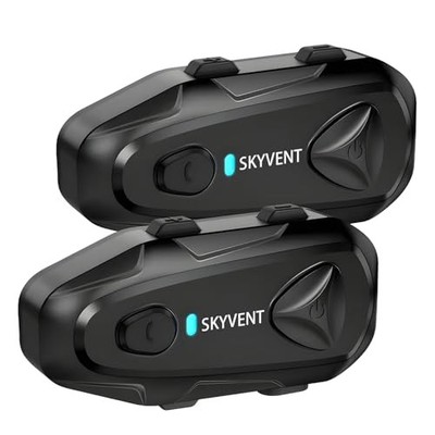 Motorcycle Bluetooth Communication System Headset Intercom, 4 Riders 1500m Q4