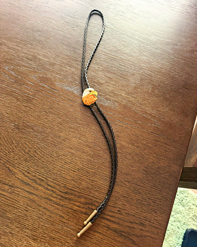 Men's Eagle Head Western Bolo Tie Black Adjustable Cord Slide Metal Tips