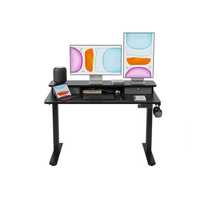 BANTI 48x24 Inch Electric Standing Desk with Dual Drawers, Height A... Fast Ship