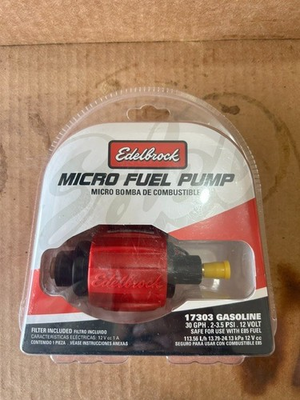 #ad NEW 2 3.5 PSI 30 GPH 12v Low Pressure Electric Fuel Pump Edelbrock 17303 $49.99
