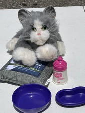 FurReal Friends Kitten Interactive Plush Cat Tiger Electronics 2002 Gray White
