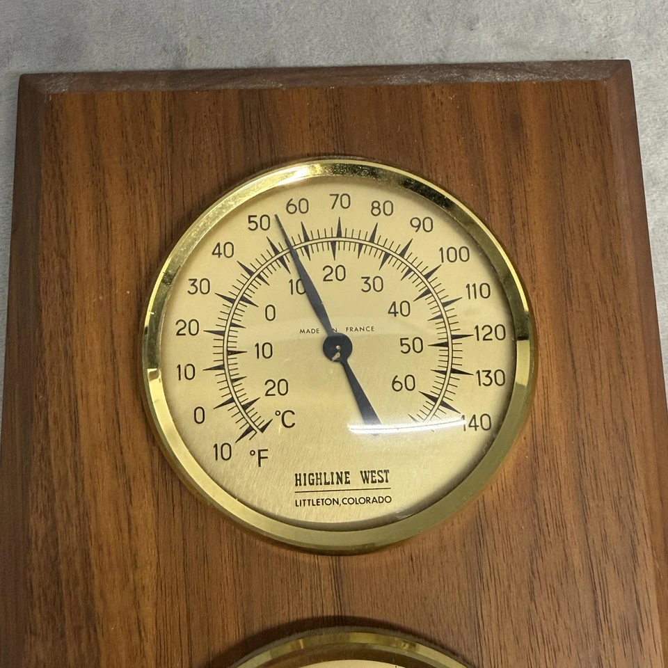 Highline West LWS-3 Estación Meteorológica Madera Termómetro Barómetro Higrómetro Foto 4 de 4