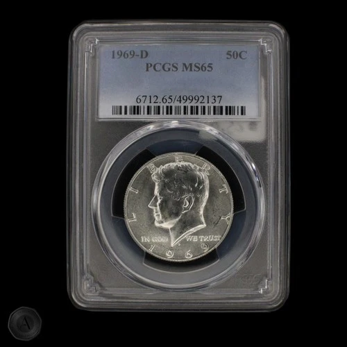 1969-D Kennedy Half Dollar MS65 PCGS Blue Label -E231