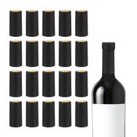 150Stk Pvc-Schrumpfkapseln FüR Weinflaschen,Versiegelungskappen,30X60Mm,Schwarz