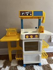 Fisher Price Kitchen Vintage 1970 1980s Oven Play Set Stove Sink Spray Kids