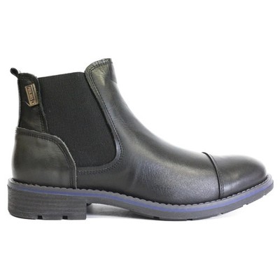 Pikolinos York M2M-8016 Leder Herren Stiefeletten Chelsea Händler Stiefel Schwarz