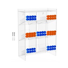 Transparent Acrylic Tube Rack with 9 Compartments, Used As a Storage Rack for...