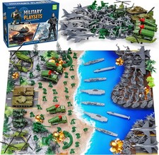 Army Men Playset   117 Pcs Military Toy Soldiers Set with Action Figures, Batt