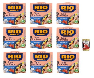 12x Rio Mare Condimento Per Pasta Puttanesca Con Tonno Thunfisch 160g+Polpa 400g