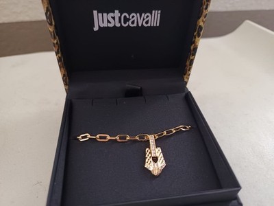 * Just Cavalli vergoldeter 14K Armband in Gold & Zirkon NEU JCBR01833200