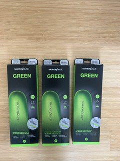 3x Solette Unisex Superfeet Verde Taglia F M 11 5 13
